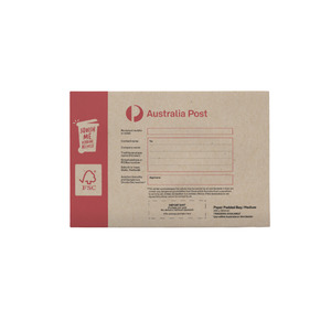 Australia Post Paper Padded Bag 265 x 380mm - Medium 100 Pack product photo